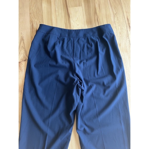 Talbots Navy Blue Ankle Dress Pants Trousers High Rise Sz 14‎ Stretch Side Zip - Picture 5 of 7